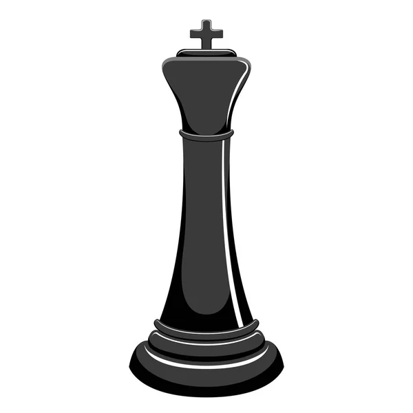 Siluetu krále šachová figurka — Stockový vektor
