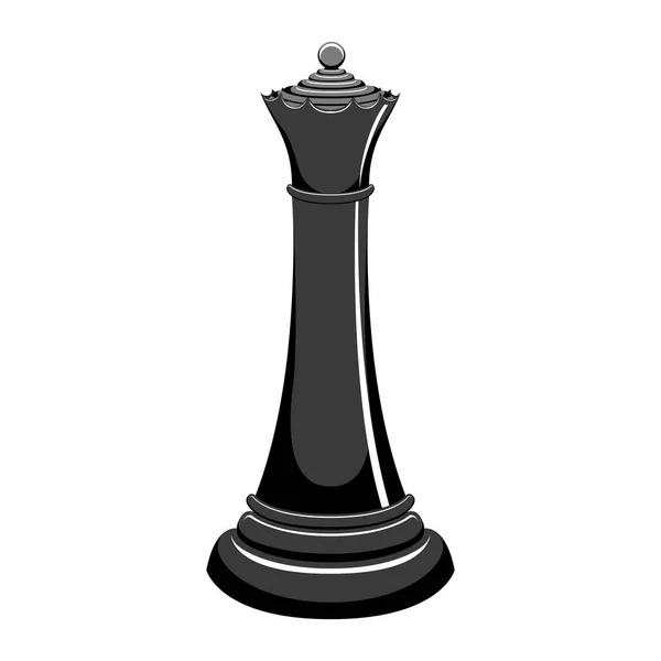 Silueta královna šachová figurka — Stockový vektor