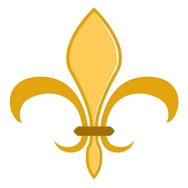 Golden fleur de lys symbol — стоковий вектор