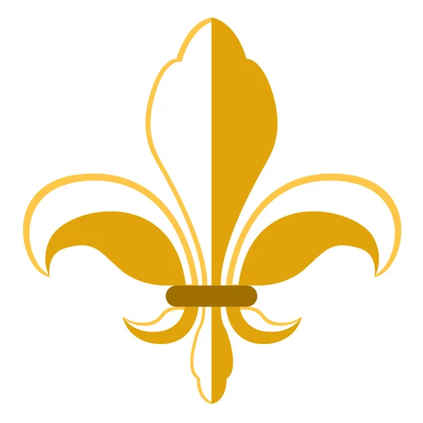 Golden fleur de lys symbol — 스톡 벡터