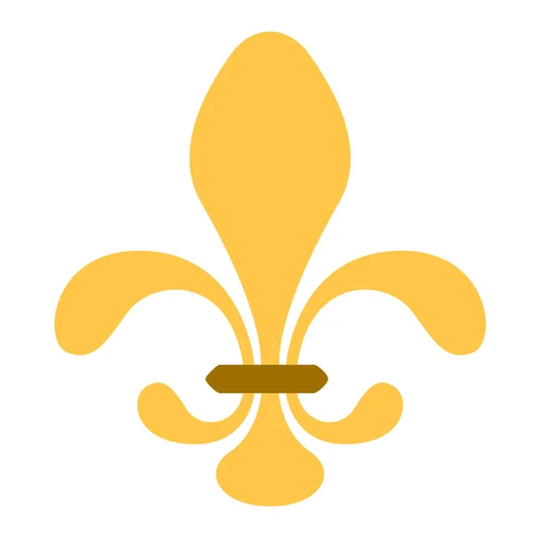 Golden fleur de lys symbol — ストックベクタ