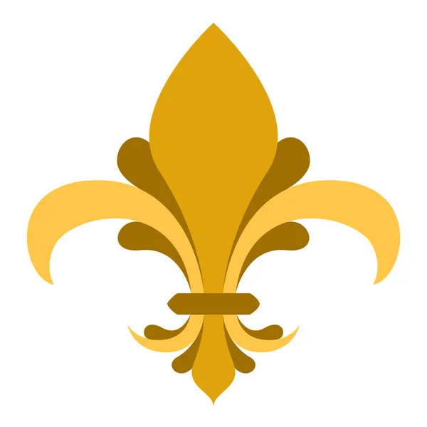 Golden fleur de lys symbol — Stock Vector