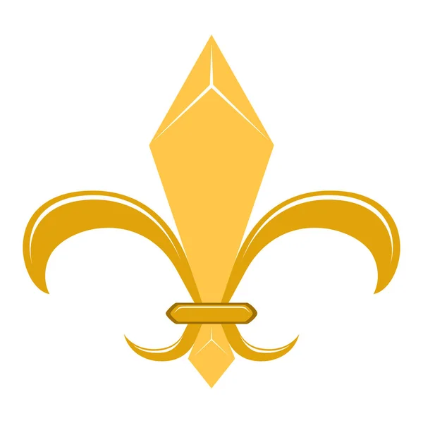 Goldenes Fleur de lys Symbol — Stockvektor