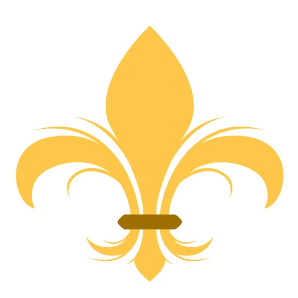 Золотой символ Флёра де Лис — стоковый вектор