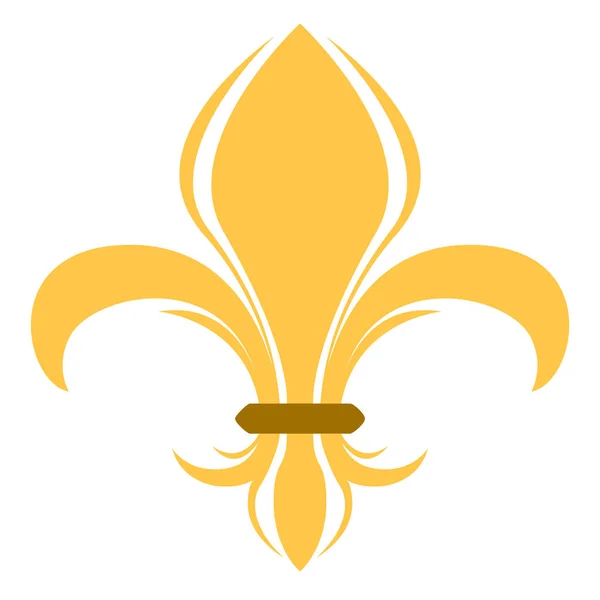 Golden fleur de lys symbol — 스톡 벡터