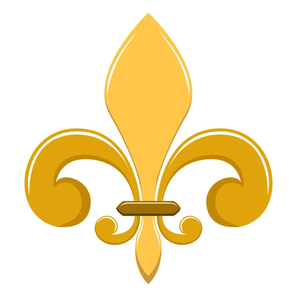 Goldenes Fleur de lys Symbol — Stockvektor
