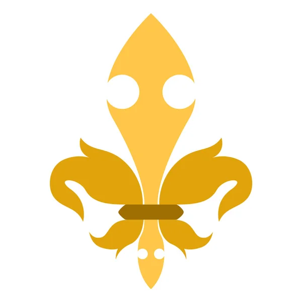 Golden fleur de lys symbol — 스톡 벡터