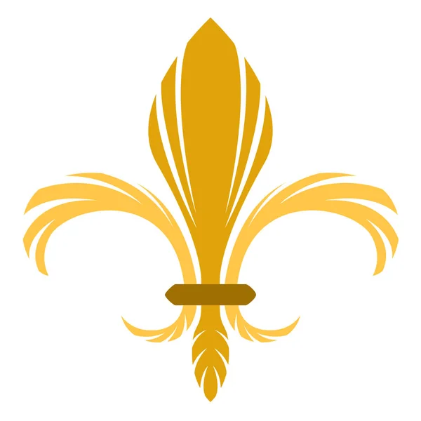 Golden fleur de lys symbol — Wektor stockowy