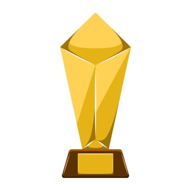 İzole altın kupa görüntü. Vektör çizim tasarım