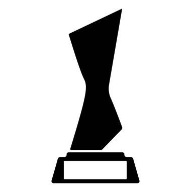 Bir altın kupa silüeti