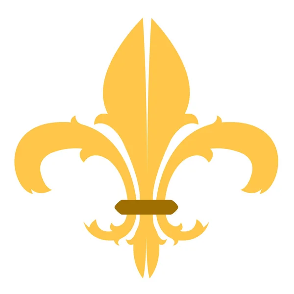 Goldenes Fleur de lys Symbol — Stockvektor