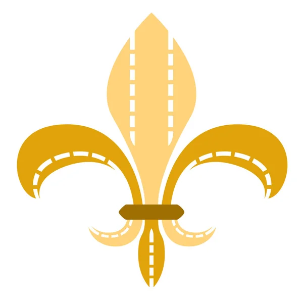 Golden fleur de lys symbol — 스톡 벡터