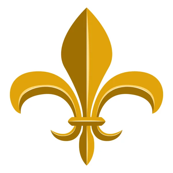 Golden fleur de lys symbol — Stok Vektör