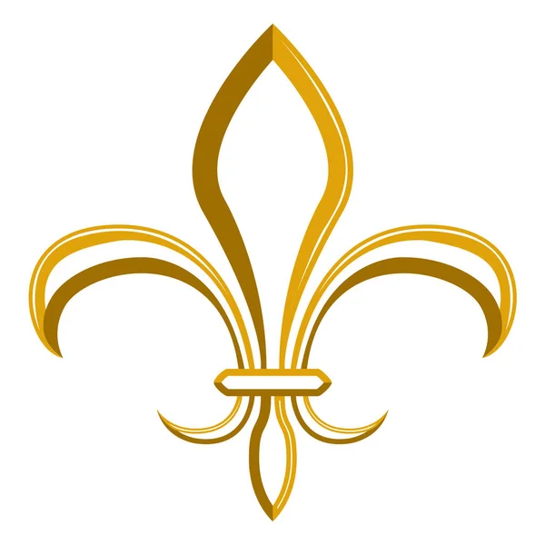 Golden fleur de lys symbol — Wektor stockowy