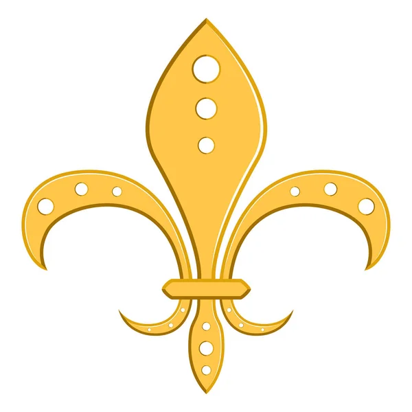 Golden fleur de lys symbol — Wektor stockowy