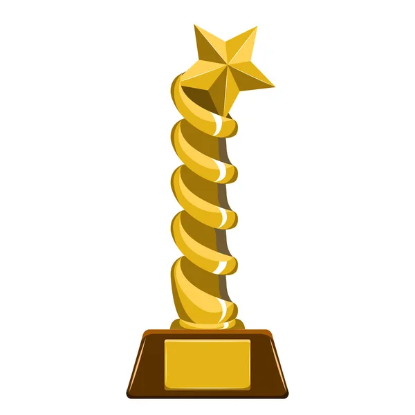 Isolated golden trophy — Stock Vector