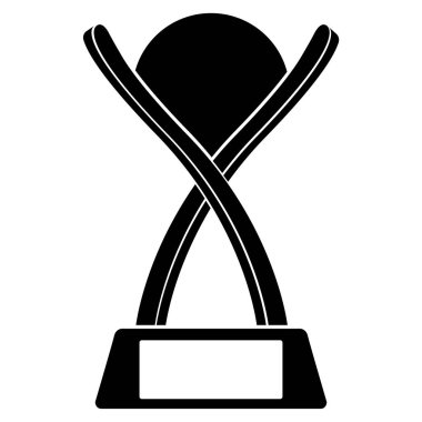 Bir altın kupa silüeti