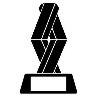 Bir altın kupa silüeti