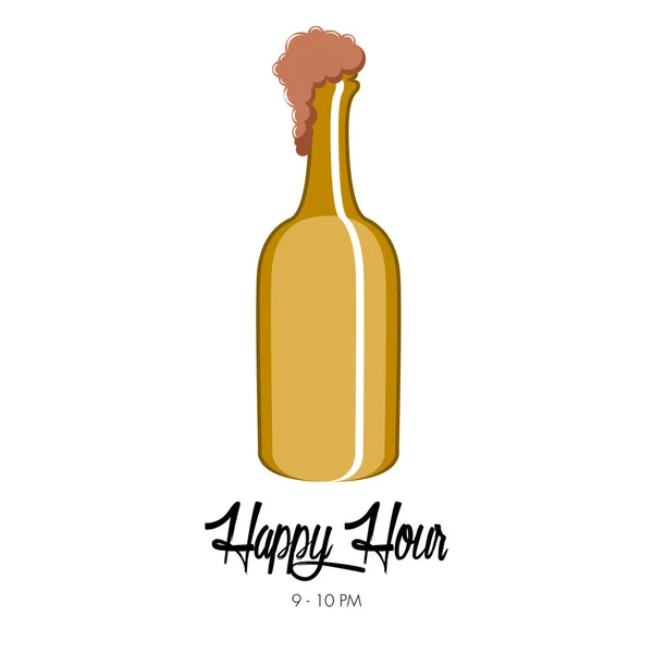 Happy hour-poster — Stockvector