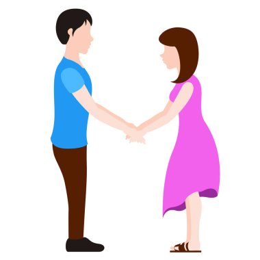 İzole mutlu çift. Sevgililer günü