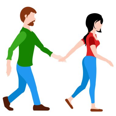 İzole mutlu çift. Sevgililer günü