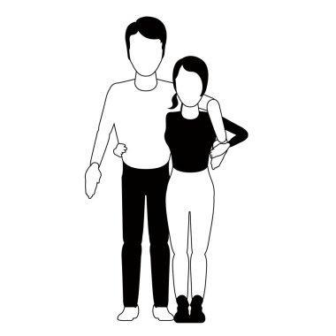 İzole mutlu çift. Sevgililer günü