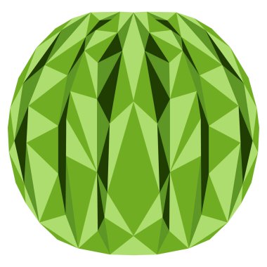 İzole düşük poli karpuz meyve