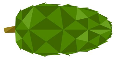 İzole düşük poli soursop meyve