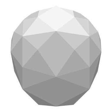 İzole düşük poli Hindistan cevizi meyve