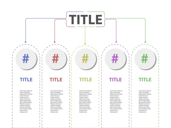 Wirtschaftsinfografik mit Text — Stockvektor