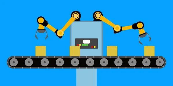 Máquinas de montagem industrial —  Vetores de Stock