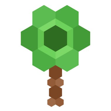 İzole soyut ağaç simgesiyle