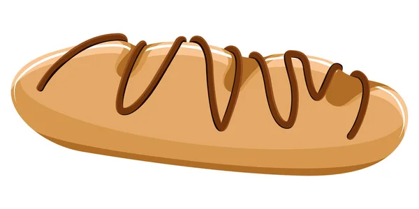 Isolée icône de pain sucré — Image vectorielle