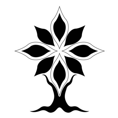 İzole soyut ağaç simgesiyle