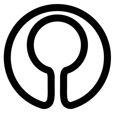 İzole soyut ağaç simgesiyle