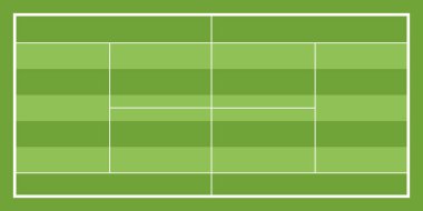 Bir tenis alanının izole havadan görünümü