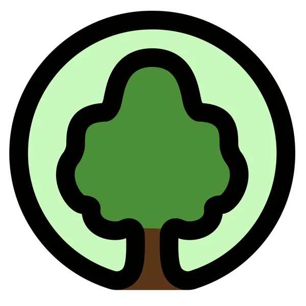 Ikona na białym tle Abstrakcja drzewo — Wektor stockowy