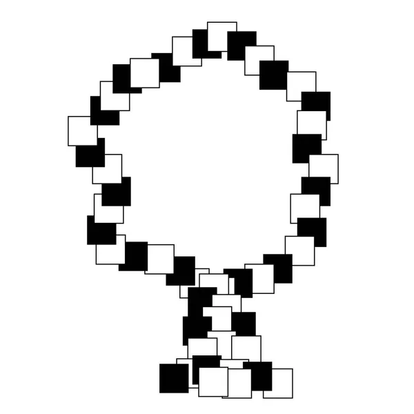 Ícone de árvore pixelada isolado — Vetor de Stock