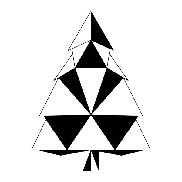 Isolierte Ikone mit niedrigem Poly-Baum — Stockvektor