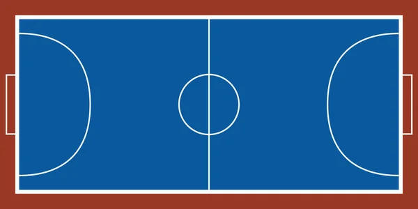 Vista aérea de un campo futsal — Vector de stock