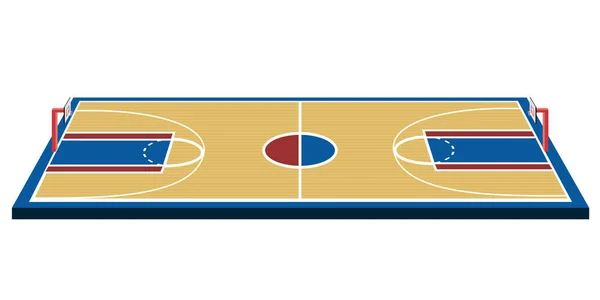 Geïsoleerde basketbalvelden — Stockvector