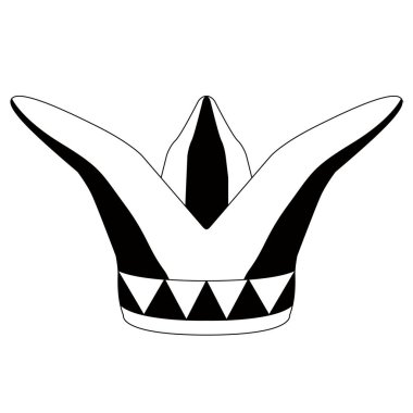 İzole palyaço şapka siluet