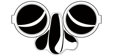 Komik maskesi siluet