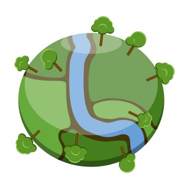 Doğa manzara bir Globe
