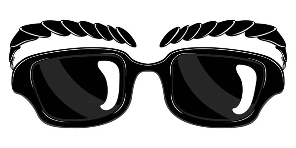 Óculos engraçados isolados — Vetor de Stock