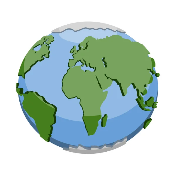 Planète terrestre 3d — Image vectorielle