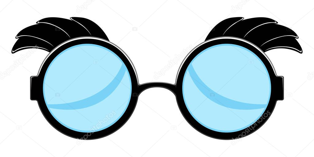 Isolated funny glasses