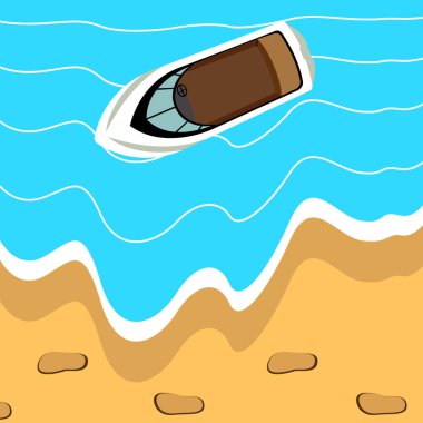 Güzel bir plaj manzara. Yaz sezonu