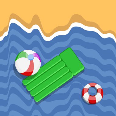 Güzel bir plaj manzara. Yaz sezonu