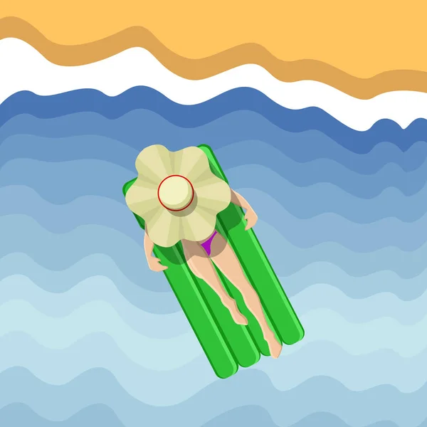 Hermoso paisaje de playa. Temporada de verano — Vector de stock